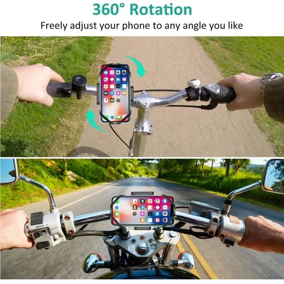 Bike Phone Mount, 360° Rotation, Anti-Shake, Adjustable - Picture 1 of 9